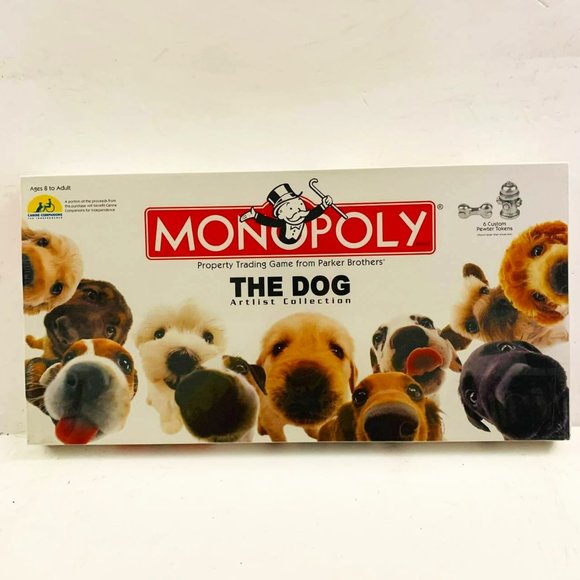 Vintage Monopoly The‎ Dog Artist Collection Board Game Hasbro New Sealed - Picture 1 of 7
